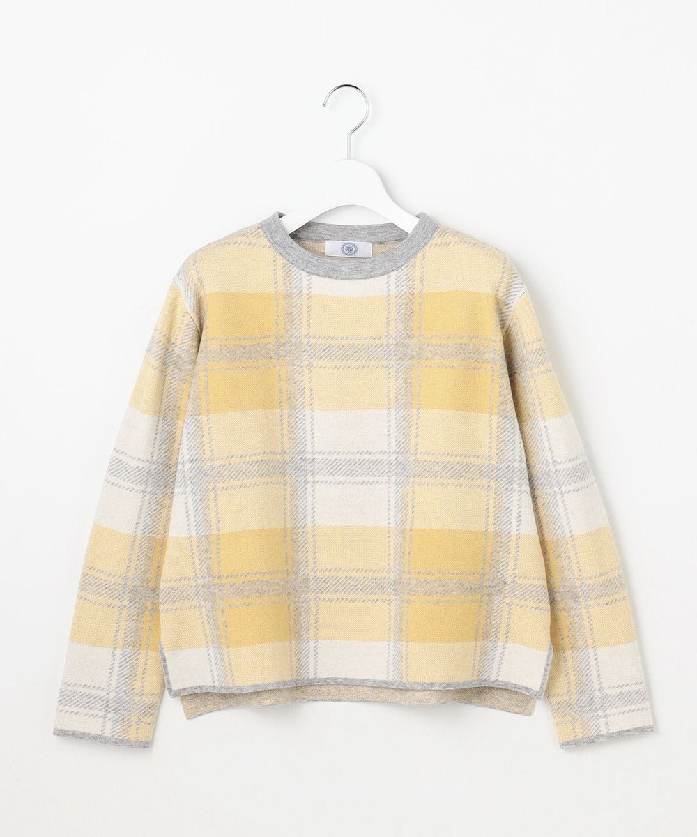J.PRESS LADIES L Wooly Stretch Plaid ニット 