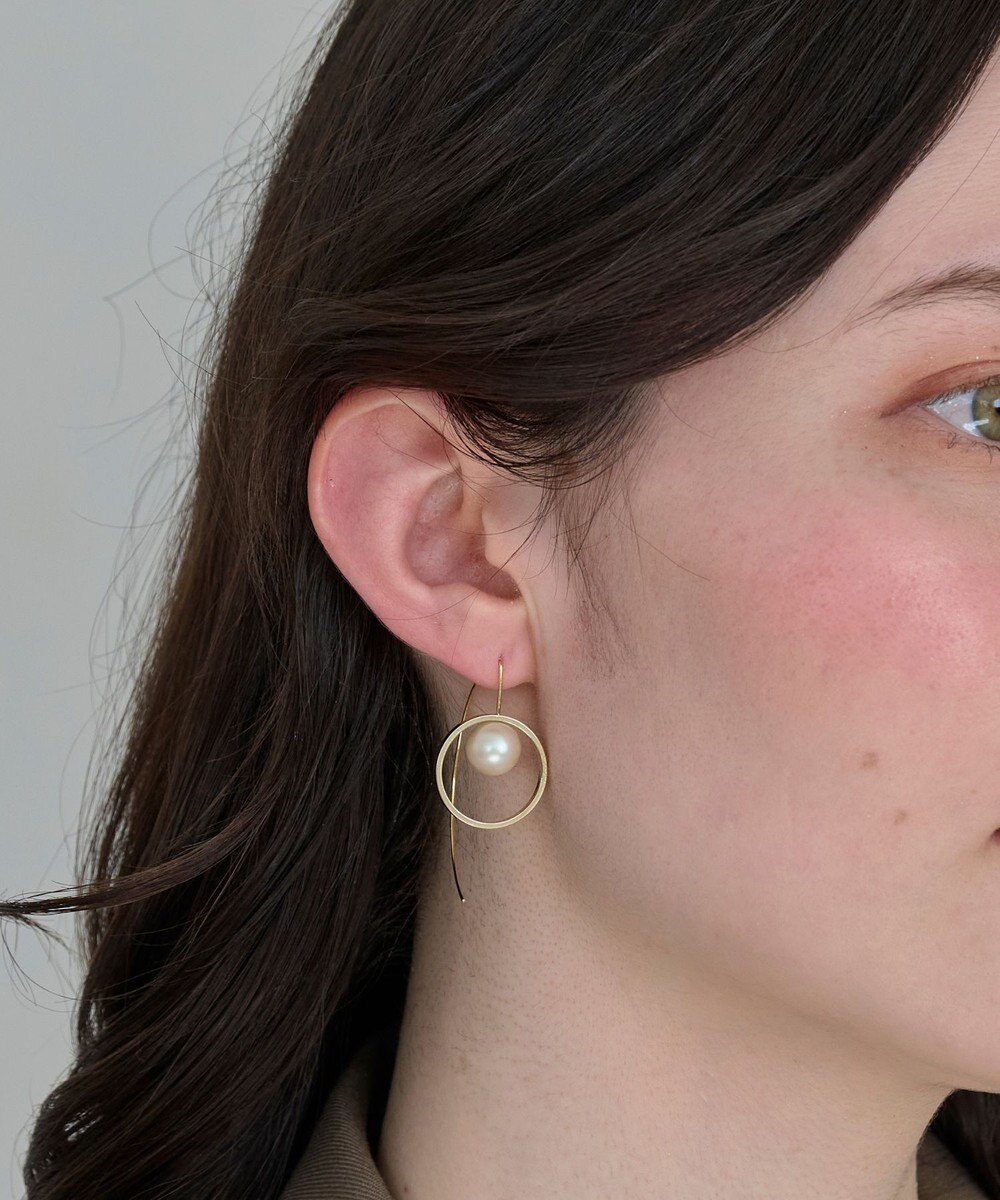 Phoebe 〈金属アレルギー対応〉モーションリングパールピアス/ニッケルフリー/大ぶり/存在感◎/主役級 