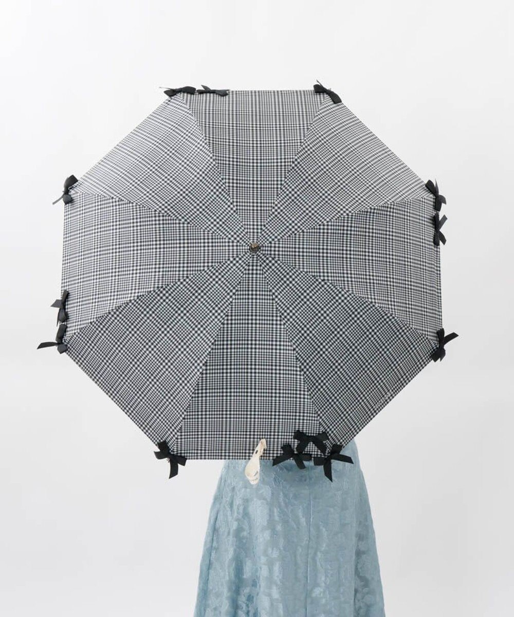 AURORA 【 JILL STUART（ジル スチュアート）】・WEB限定・　リボン付き晴雨兼用パラソル(折りたたみ) 