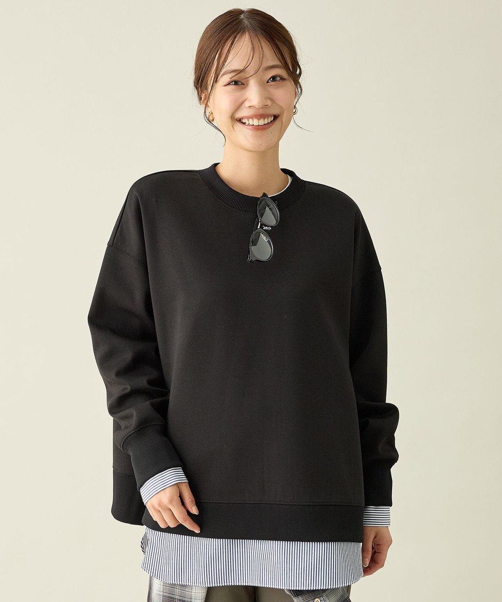 ANY L サイドドットダンボールトレーナー 