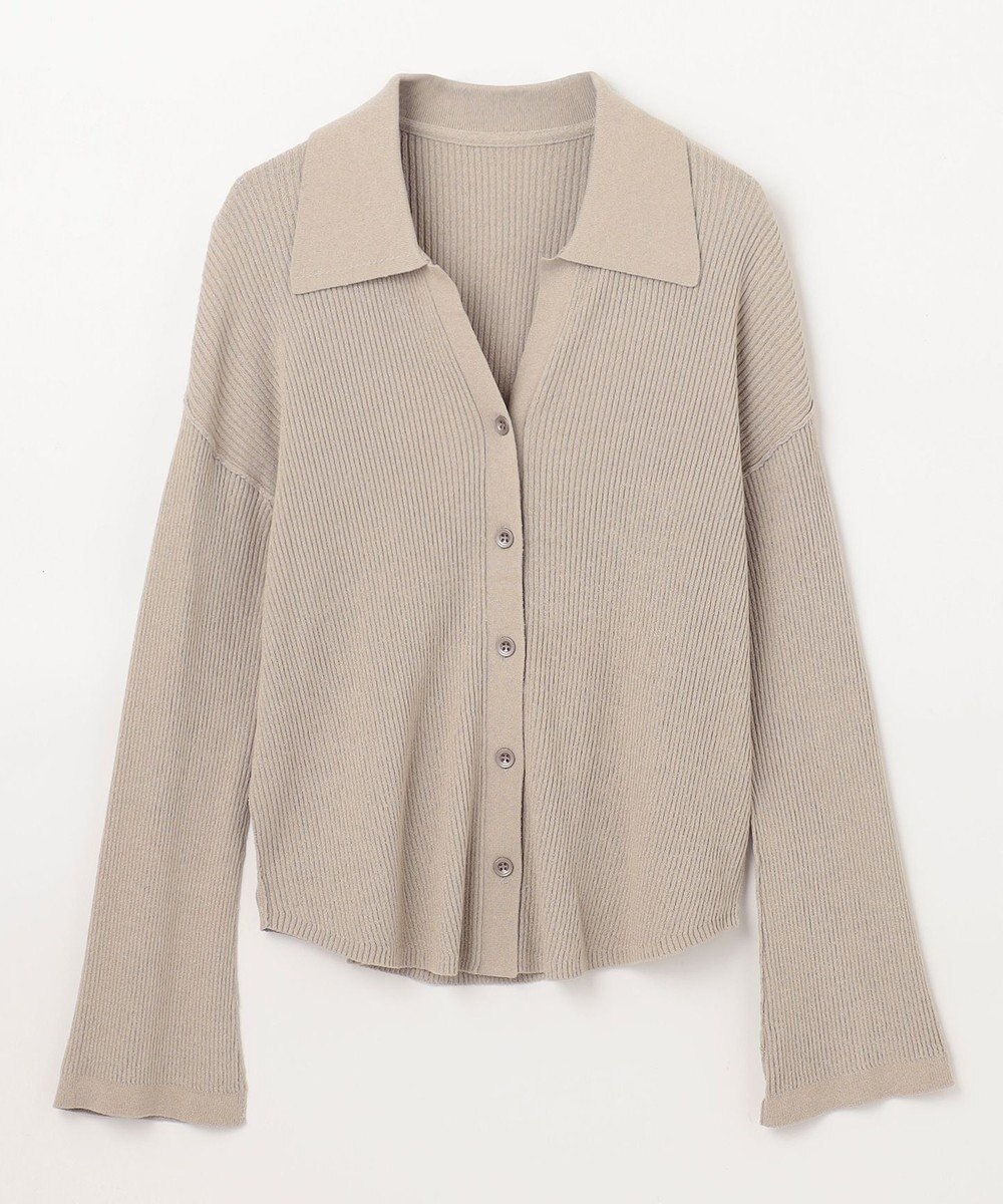 GRACE CONTINENTAL スラブリブシャツニットトップ 