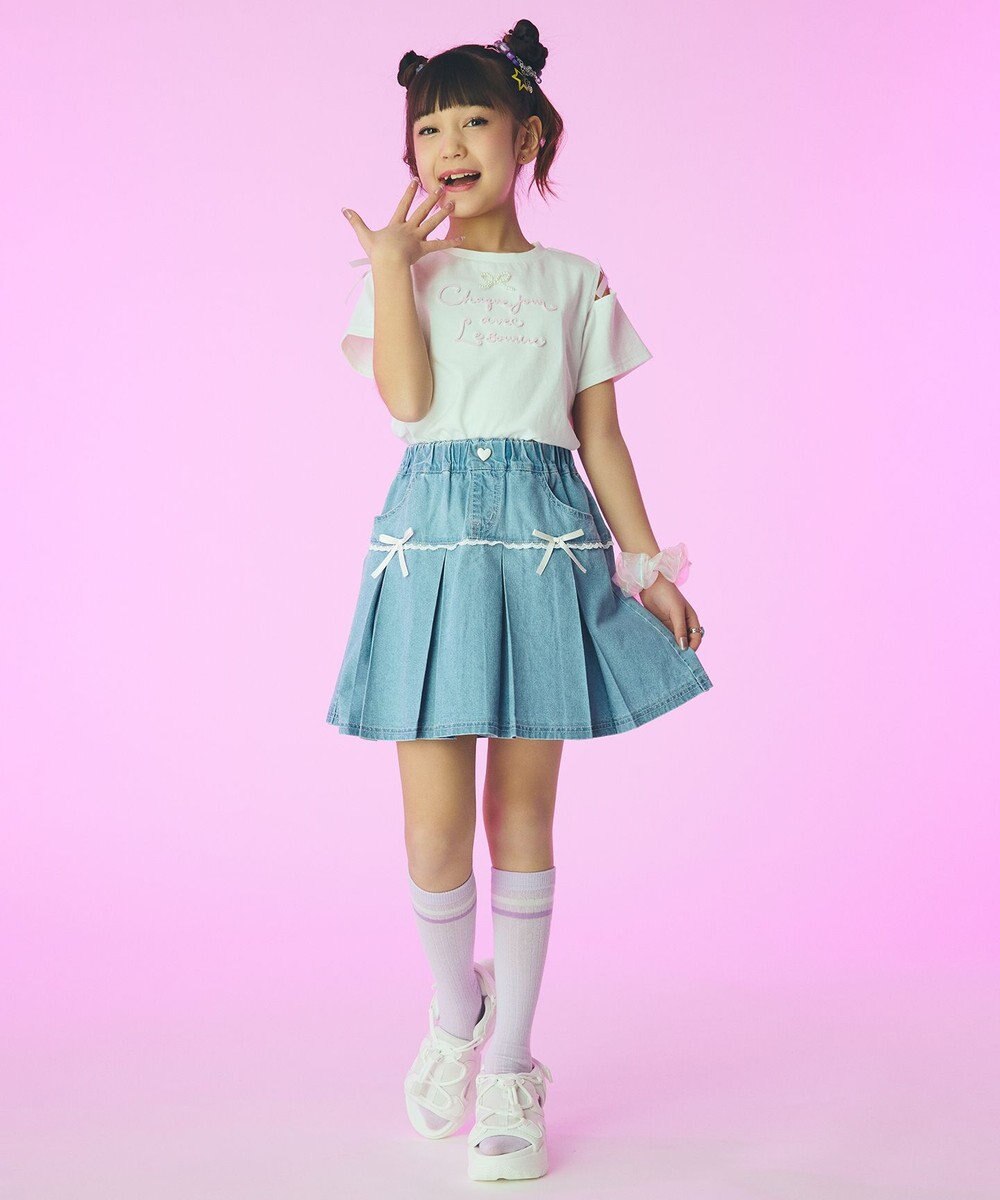 ANY KIDS プリーツ ミニスカパン 