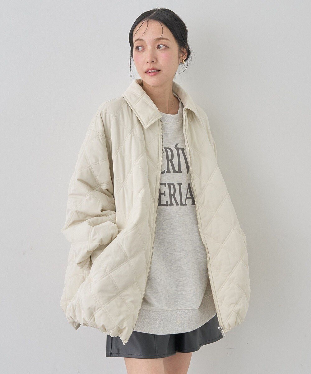 earth music&ecology ダブルステッチキルティングコート 