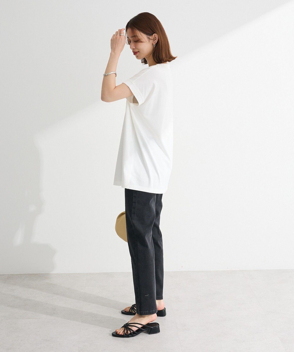 Green Parks フレンチスリーブ筆記体ロゴチュニック 