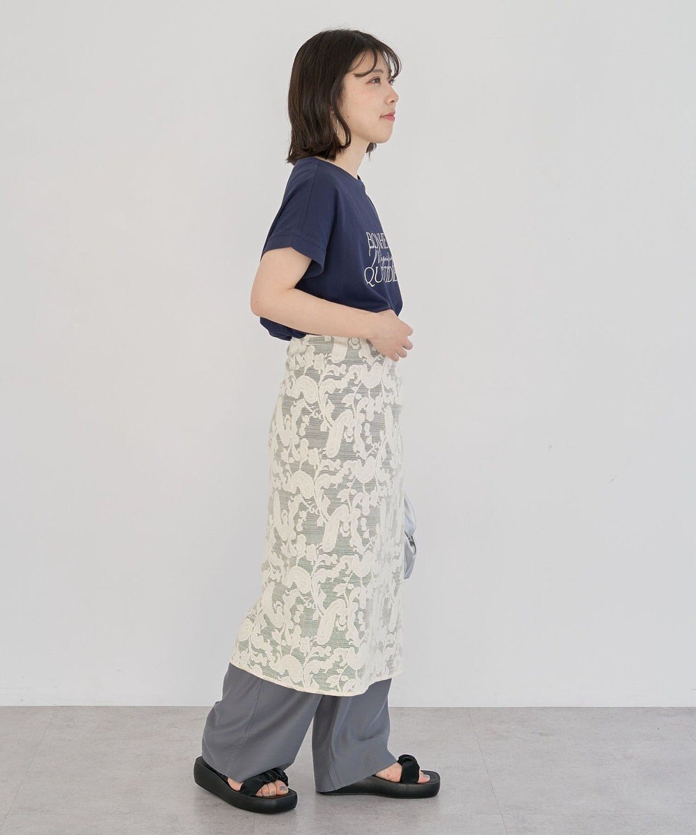 Green Parks フレンチスリーブ筆記体ロゴチュニック 