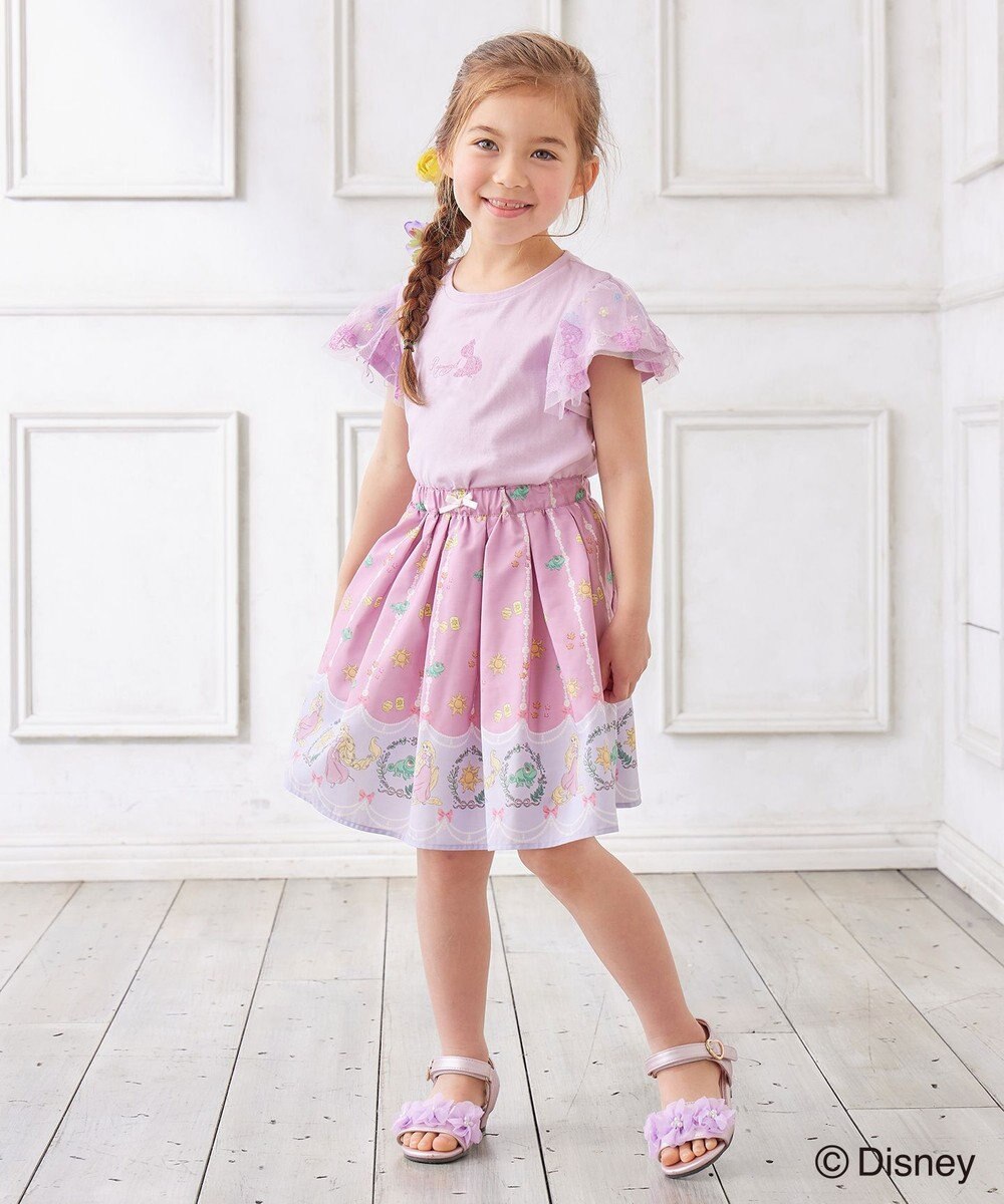 ANY KIDS 【ディズニープリンセス】袖 刺繍 Tシャツ 