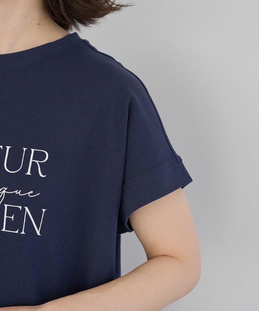 Green Parks フレンチスリーブ筆記体ロゴチュニック 