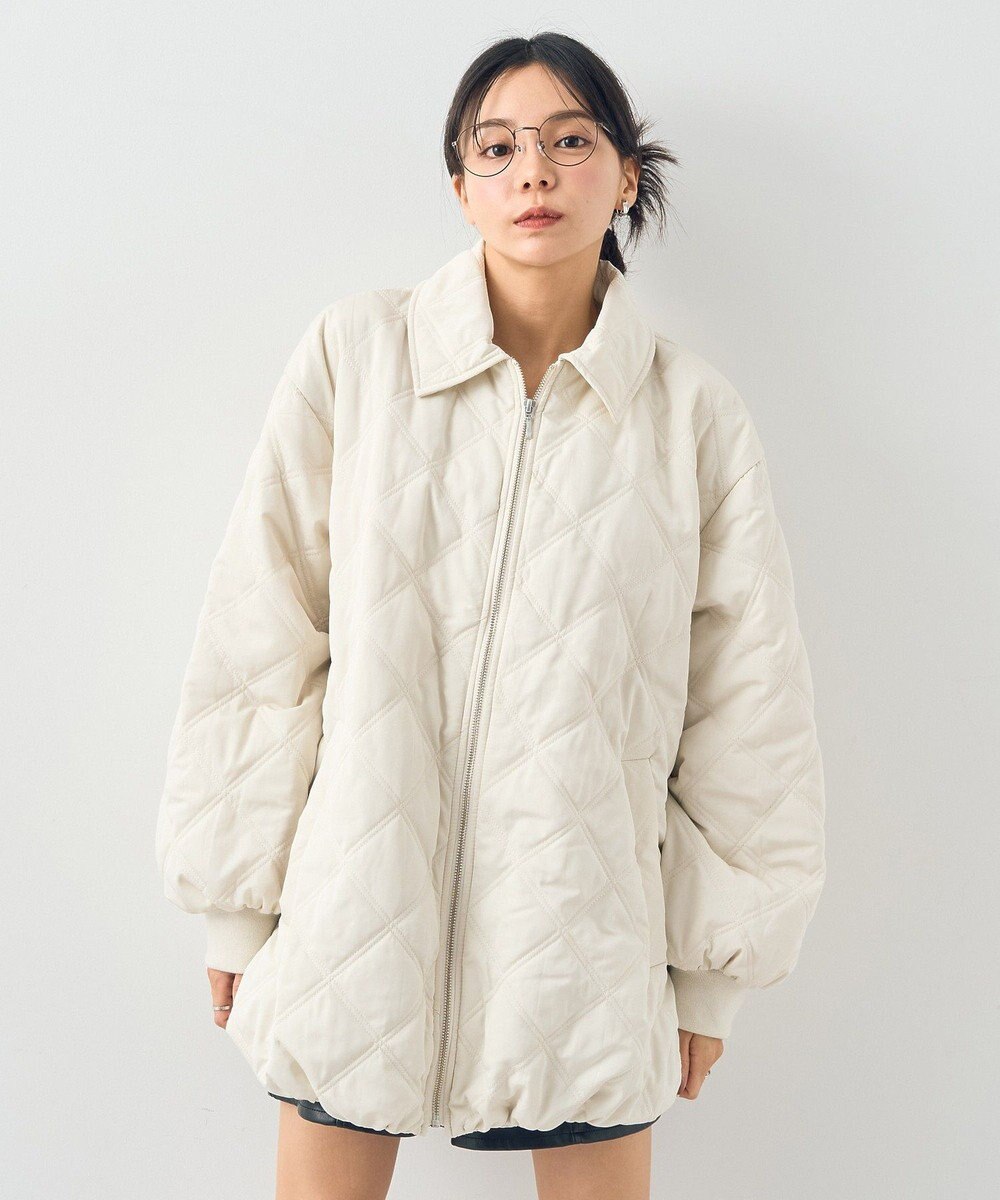 earth music&ecology ダブルステッチキルティングコート 