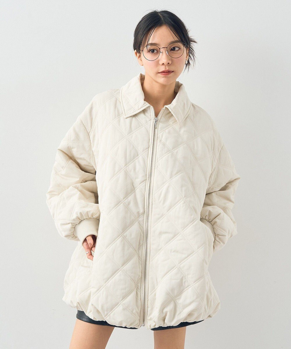 earth music&ecology ダブルステッチキルティングコート 