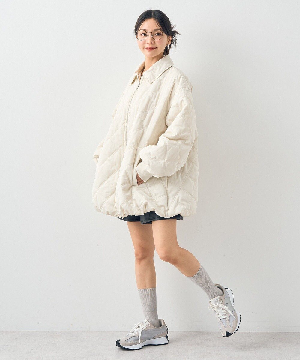 earth music&ecology ダブルステッチキルティングコート 