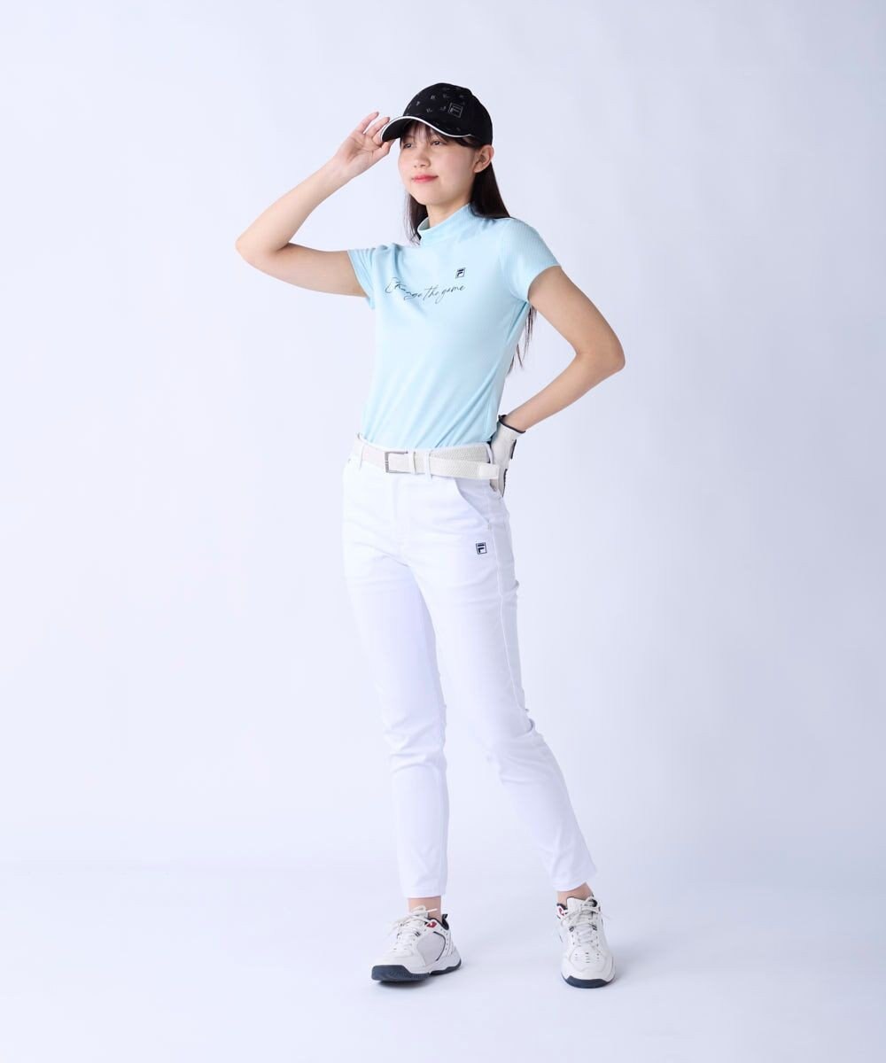 FILA GOLF／marie claire 【FILA GOLF】 ウェストロゴジャガードゴムツイルロングパンツ 
