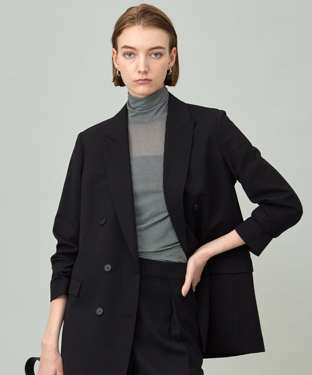 ICB 【洗える】 パウダリーチュール ハイネックトップス 