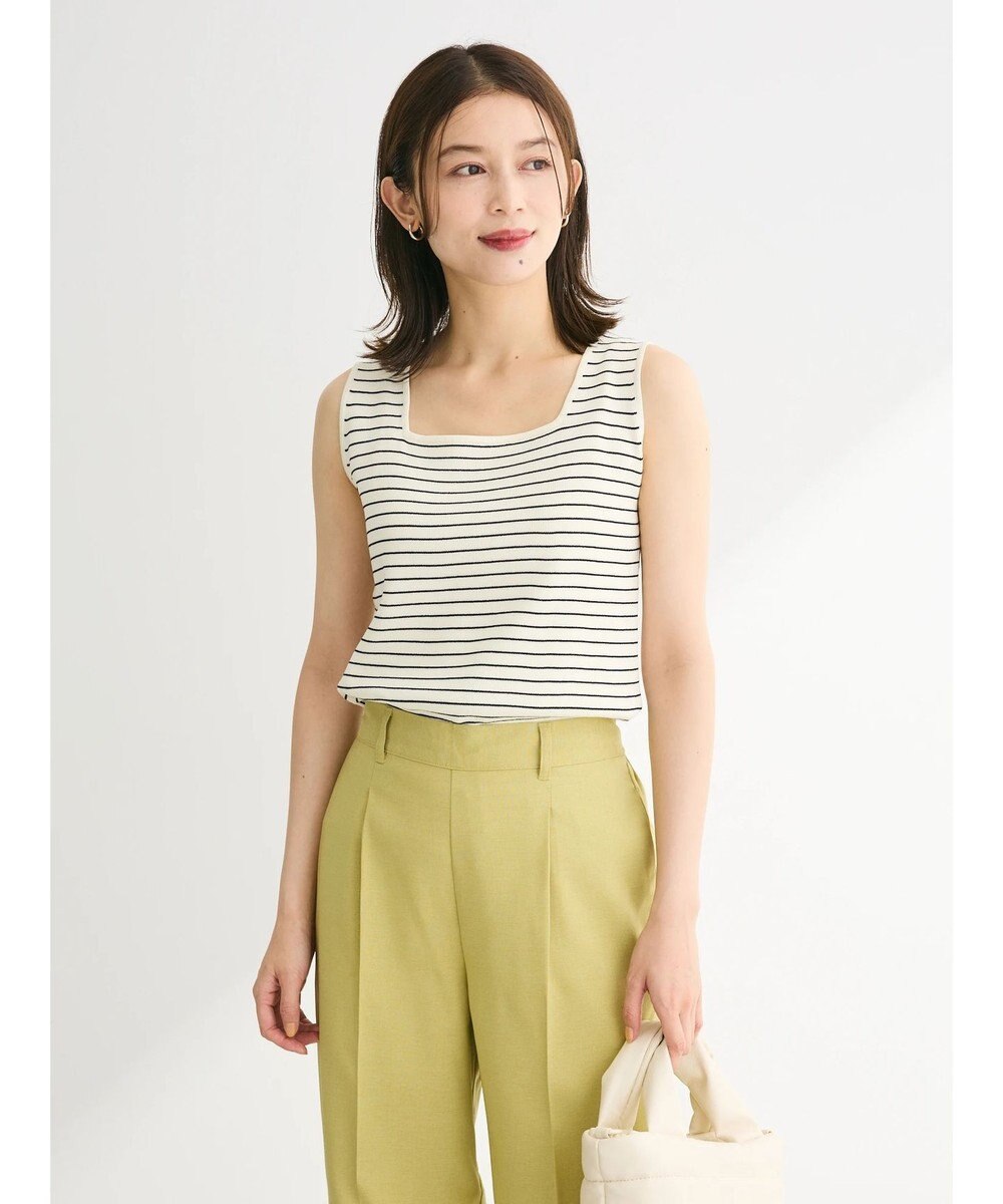 Green Parks ノースリーブスクエアニットプルオーバー 