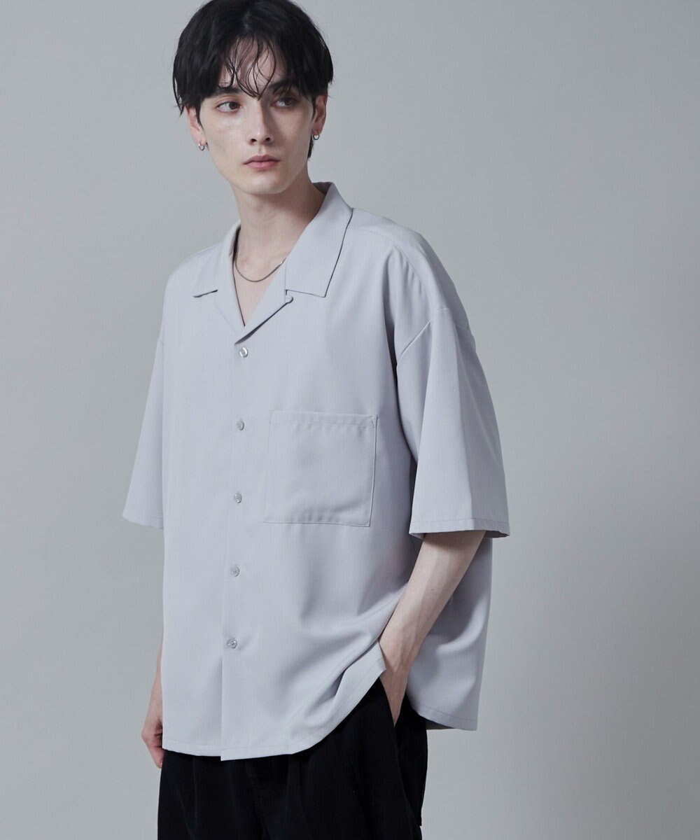 WEGO 【速乾/シワになりにくい】ドライポリオープンカラーシャツ(S) 