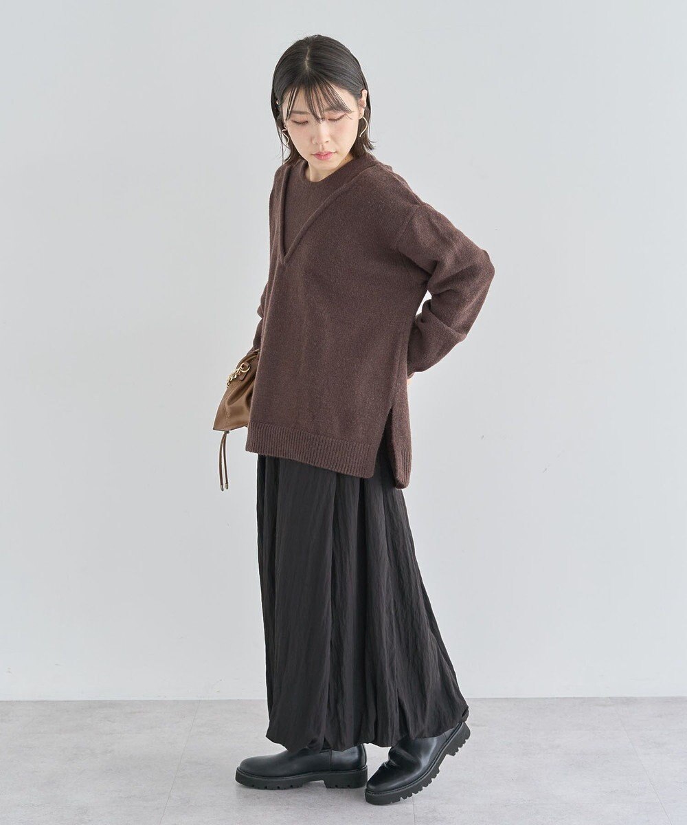 Green Parks フェイクレイヤードＶネックニットプルオーバー 