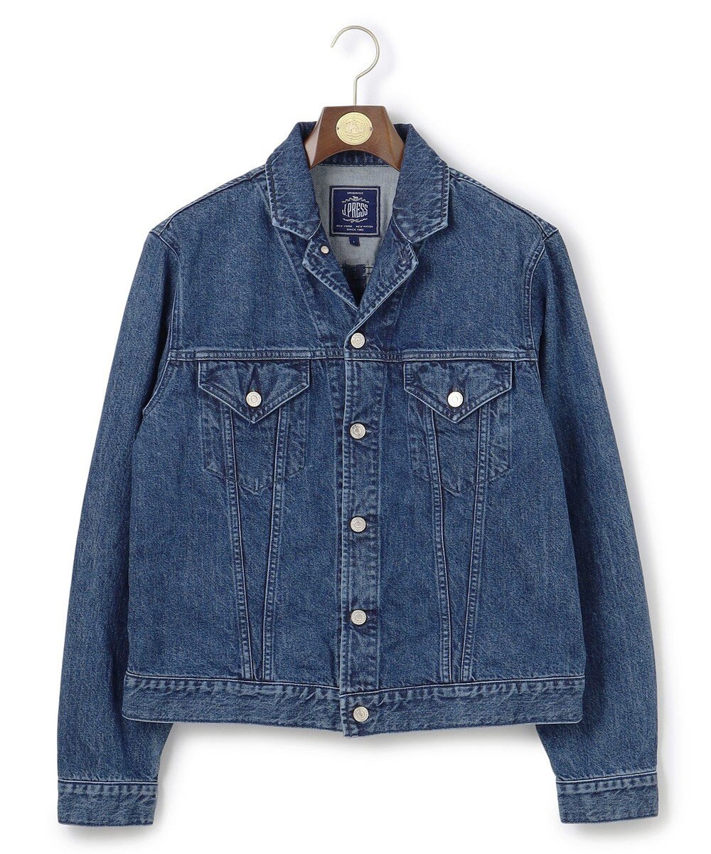 J.PRESS MEN 【J.PRESS ORIGINALS】SHIOTA DENIM Notched Jumper / Made in Japan 