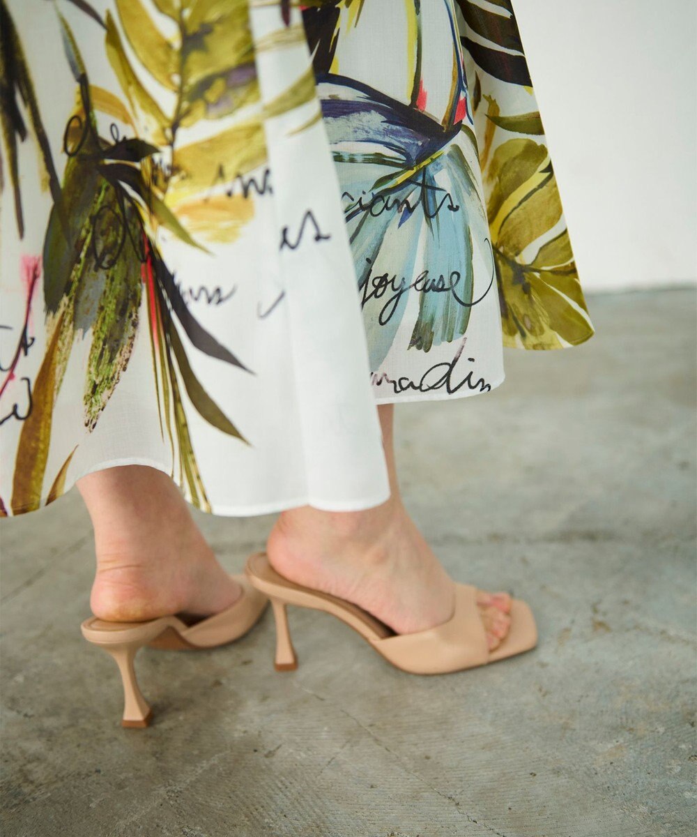 GRACE CONTINENTAL リゾートリーフプリントスカート 