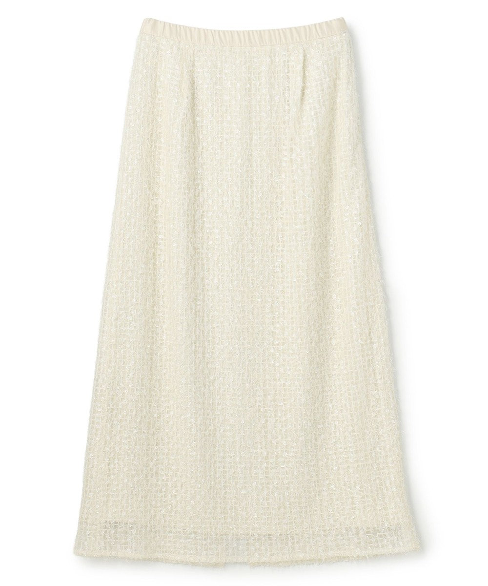 UNFILO L エアリーヤーン Iラインスカート 