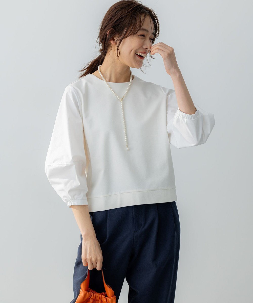 組曲 L 【WEB限定】ランタンスリーブミニ裏毛 プルオーバー 