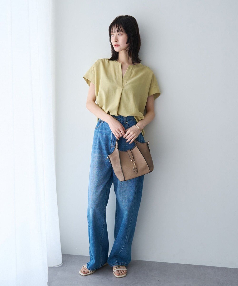 YECCA VECCA 【マシンウォッシャブル】サラサラスキッパーブラウス 