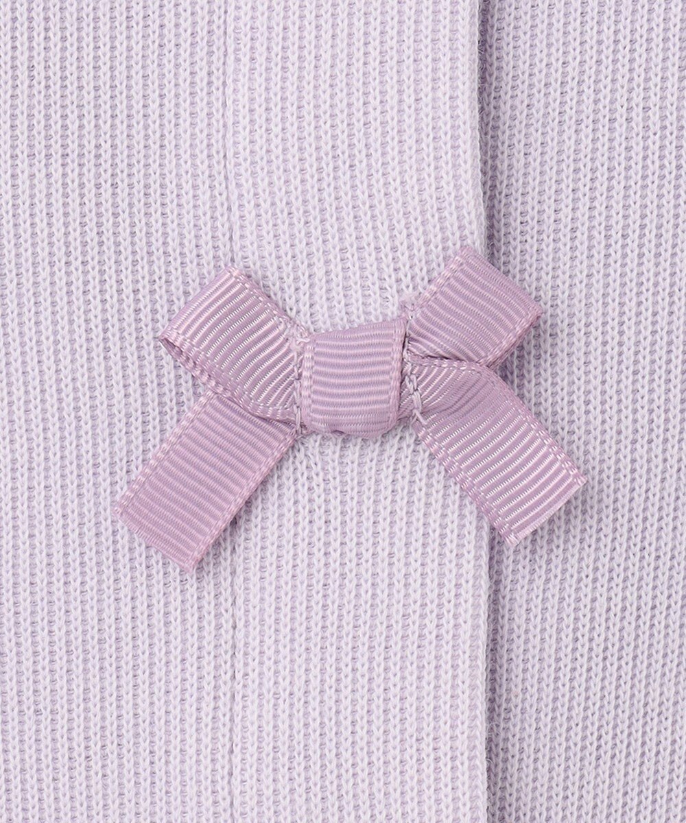 ANY KIDS スナップボタン リボン カーディガン 