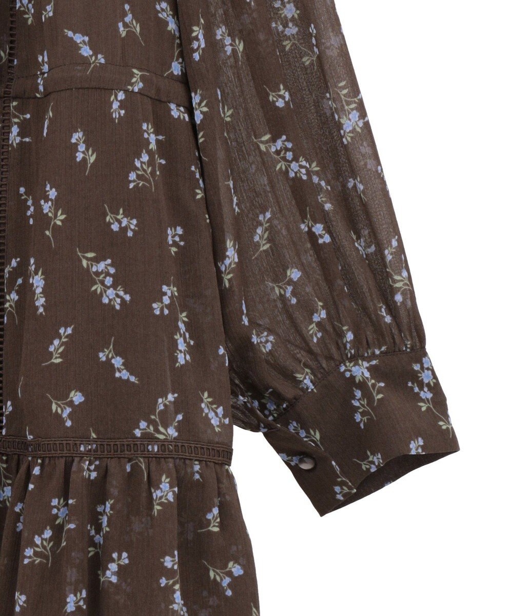 earth music&ecology フラワー楊柳ティアードミニワンピース 