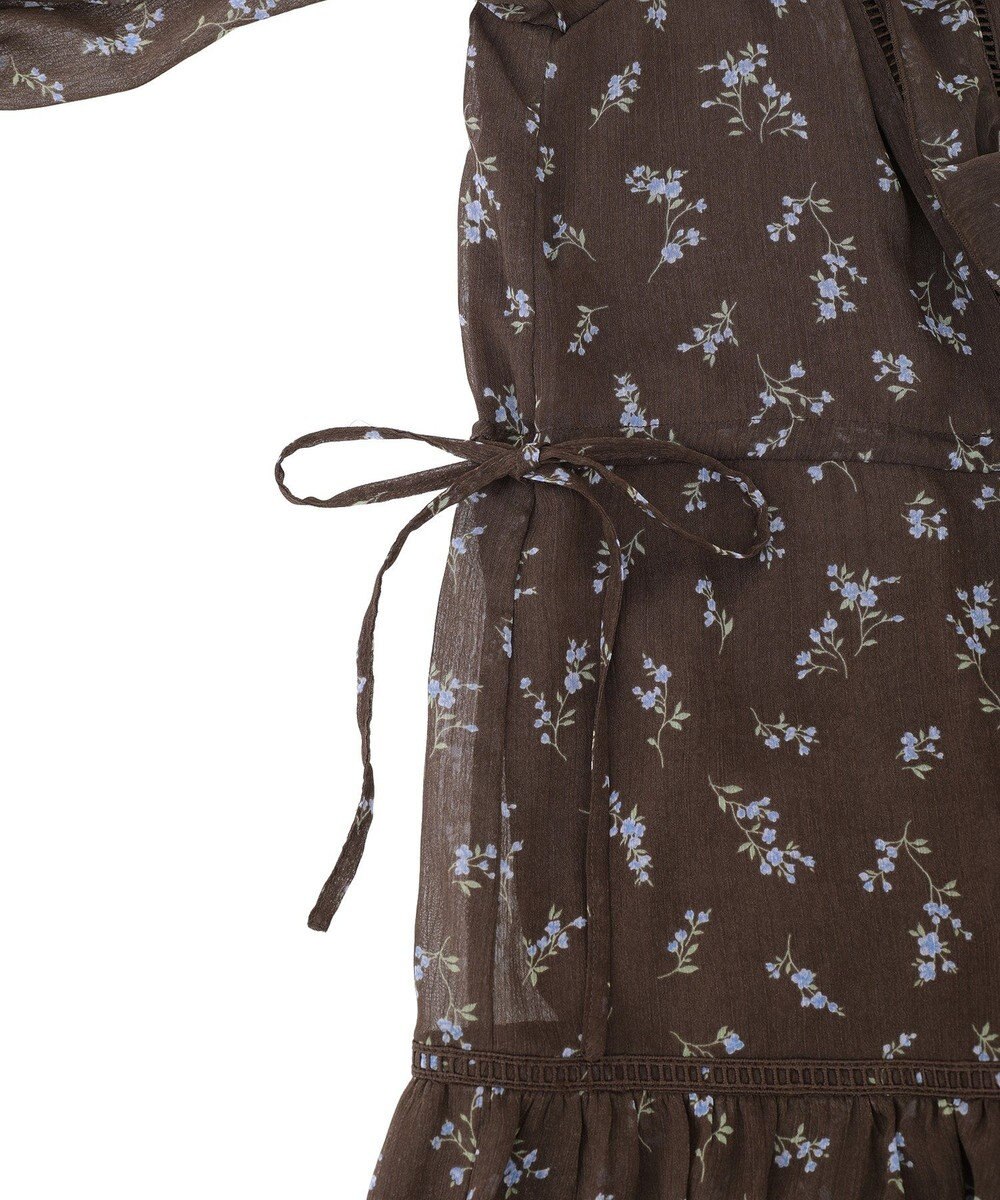 earth music&ecology フラワー楊柳ティアードミニワンピース 