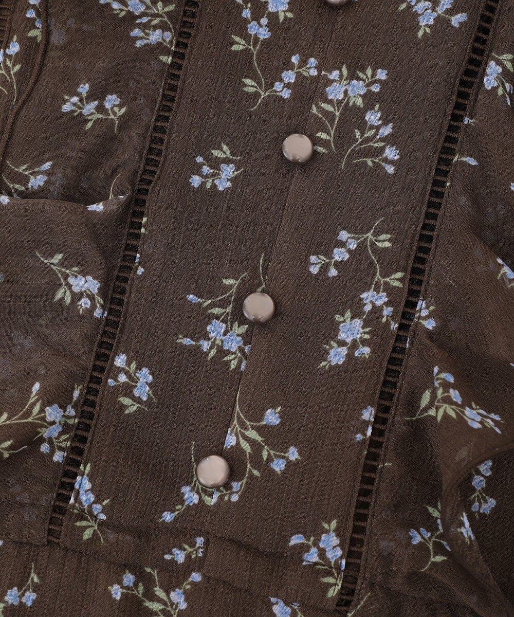 earth music&ecology フラワー楊柳ティアードミニワンピース 