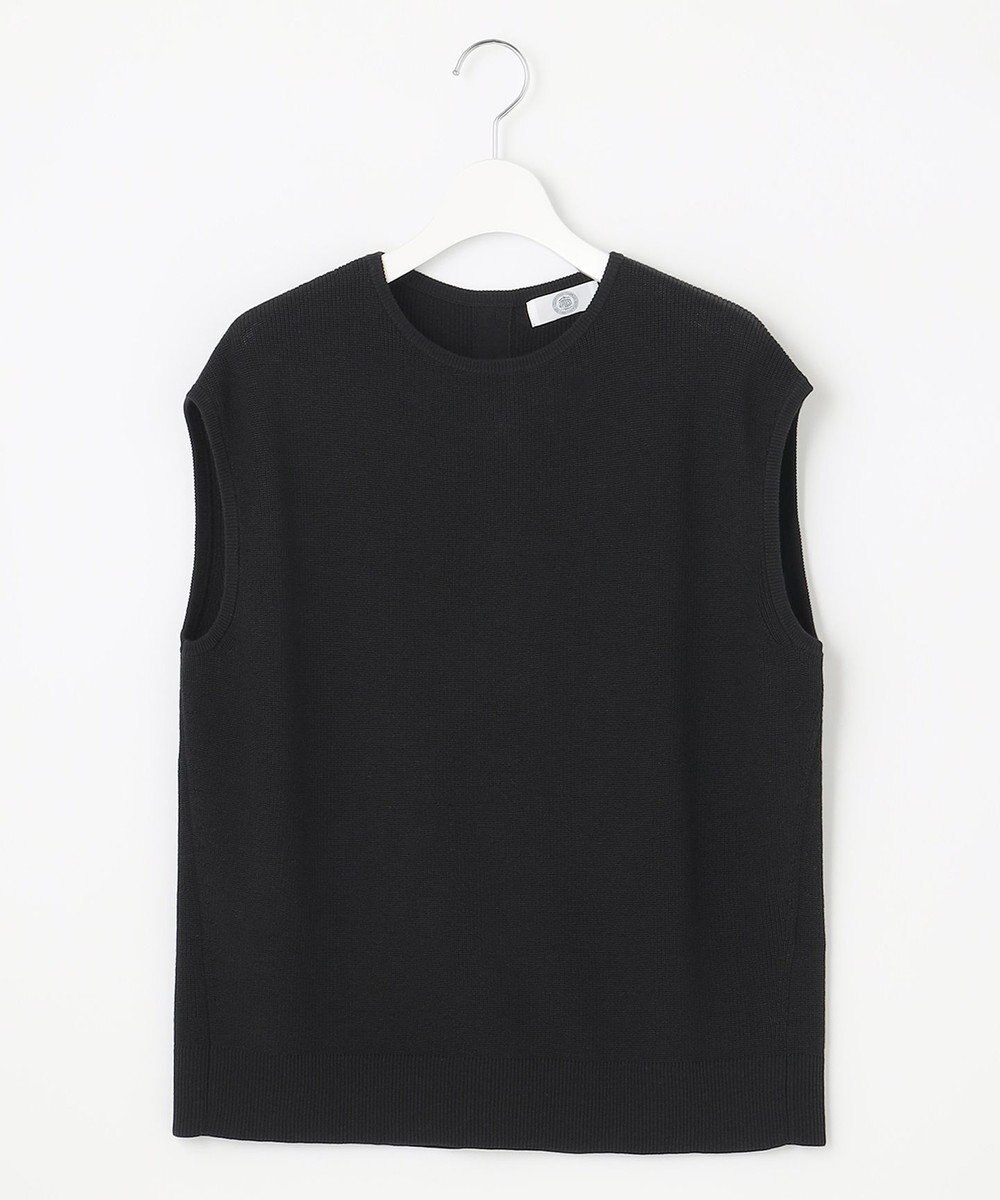 J.PRESS LADIES L 【洗える】コットンアセテート畦 ニットベスト 