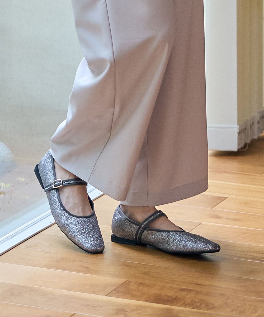 ANY グリッターメリージェーン パンプス 