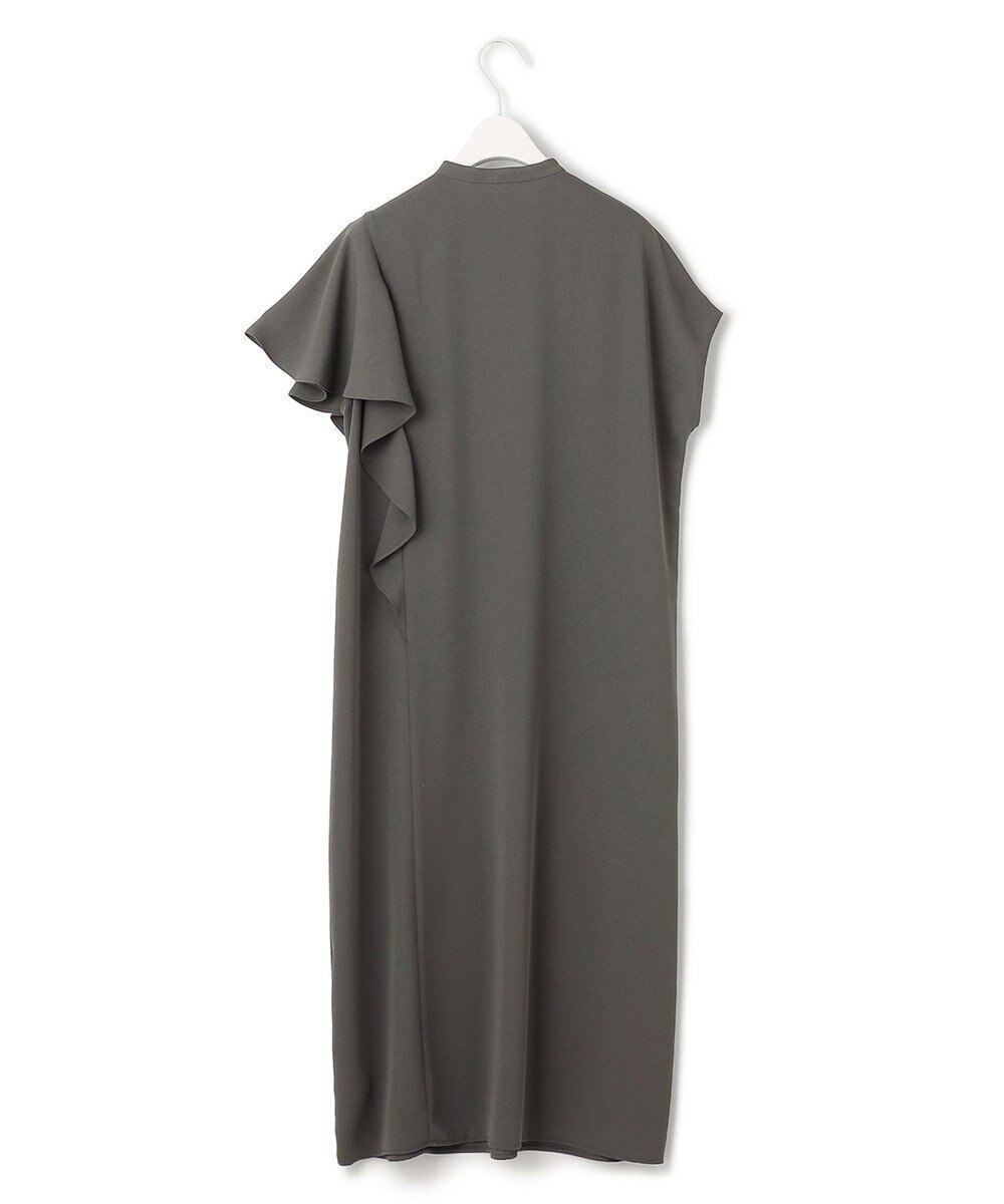 ICB 【接触冷感・UVケア・防シワ・洗える】エステルダブルクロス ラッフルスリーブワンピース 