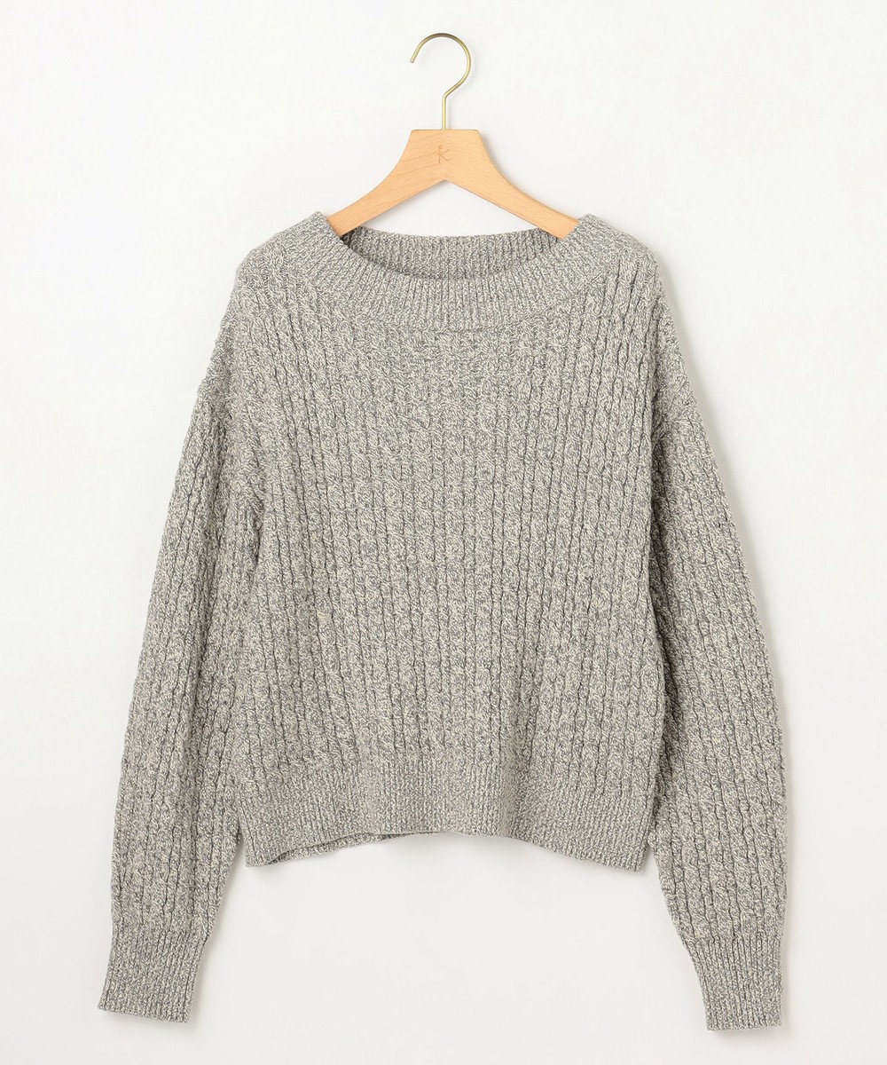 組曲 S 【加藤ローサさん着用】コットンカシミヤMIX ケーブル ニット 