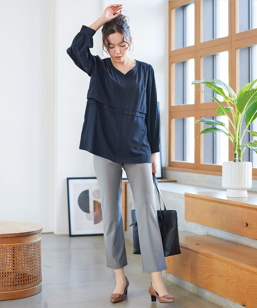 Tiaclasse L レイヤードデザインブラウス 