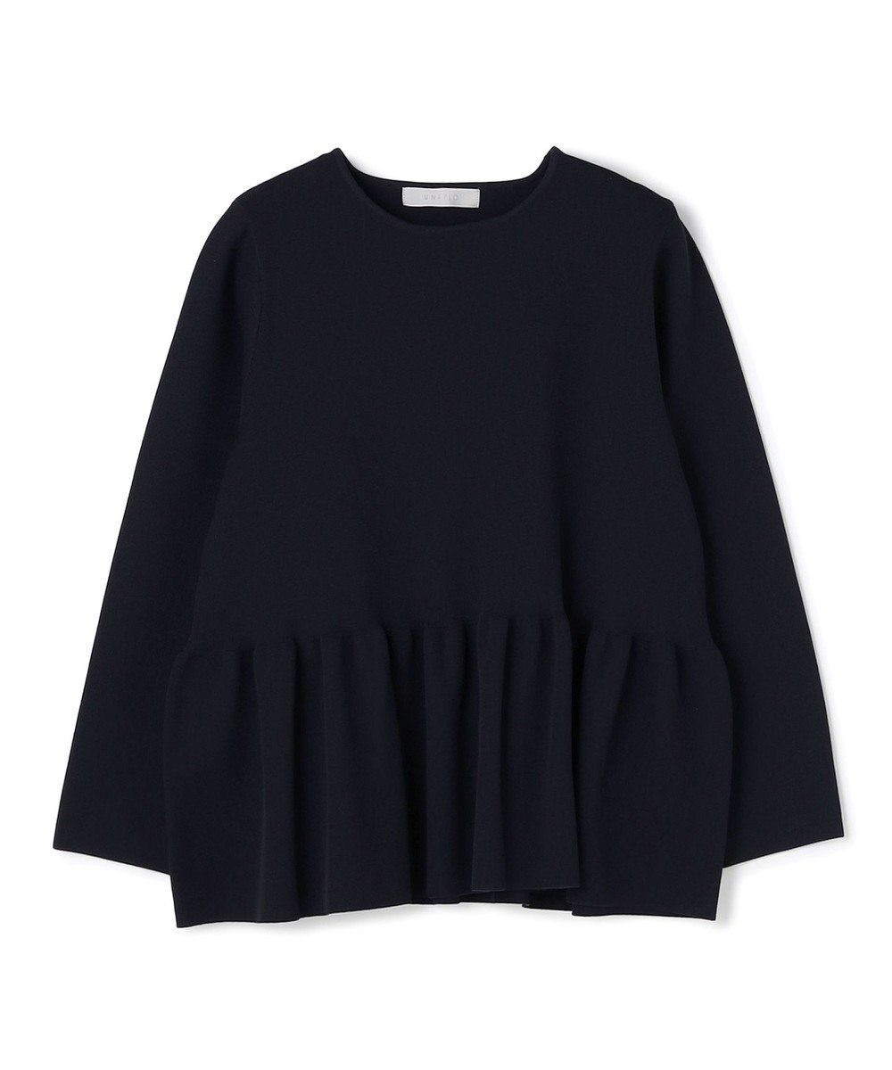 UNFILO BEAUTY FORM KNIT ペプラムセットアップ 