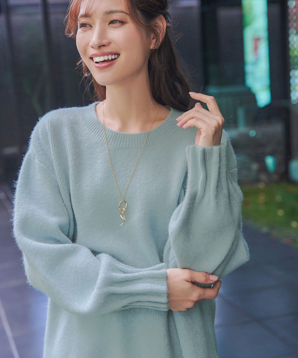 Tiaclasse 袖タックニットプルオーバー 