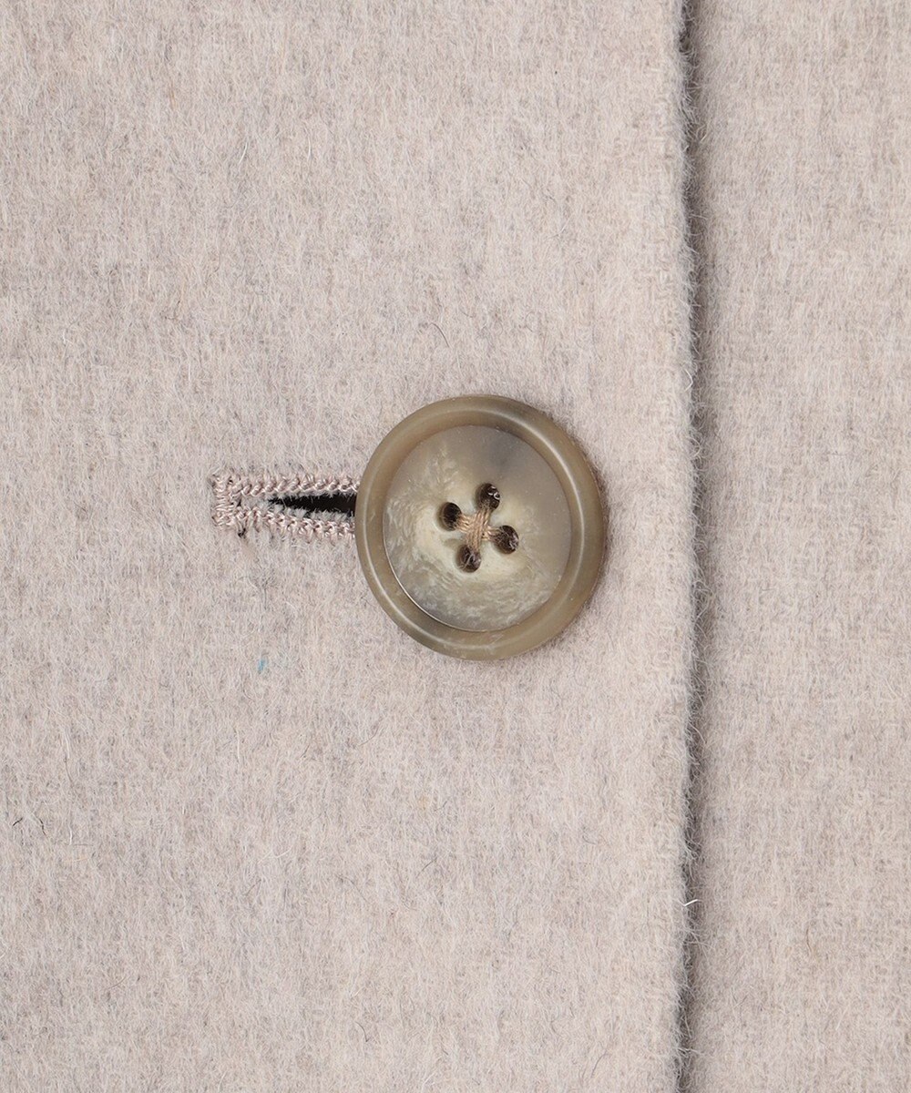 J.PRESS LADIES 【リバーシブル】ウールナイロン リバー ノーカラー ショートコート 