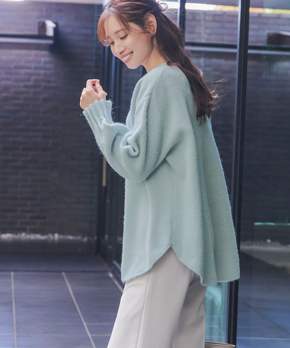 Tiaclasse 袖タックニットプルオーバー 