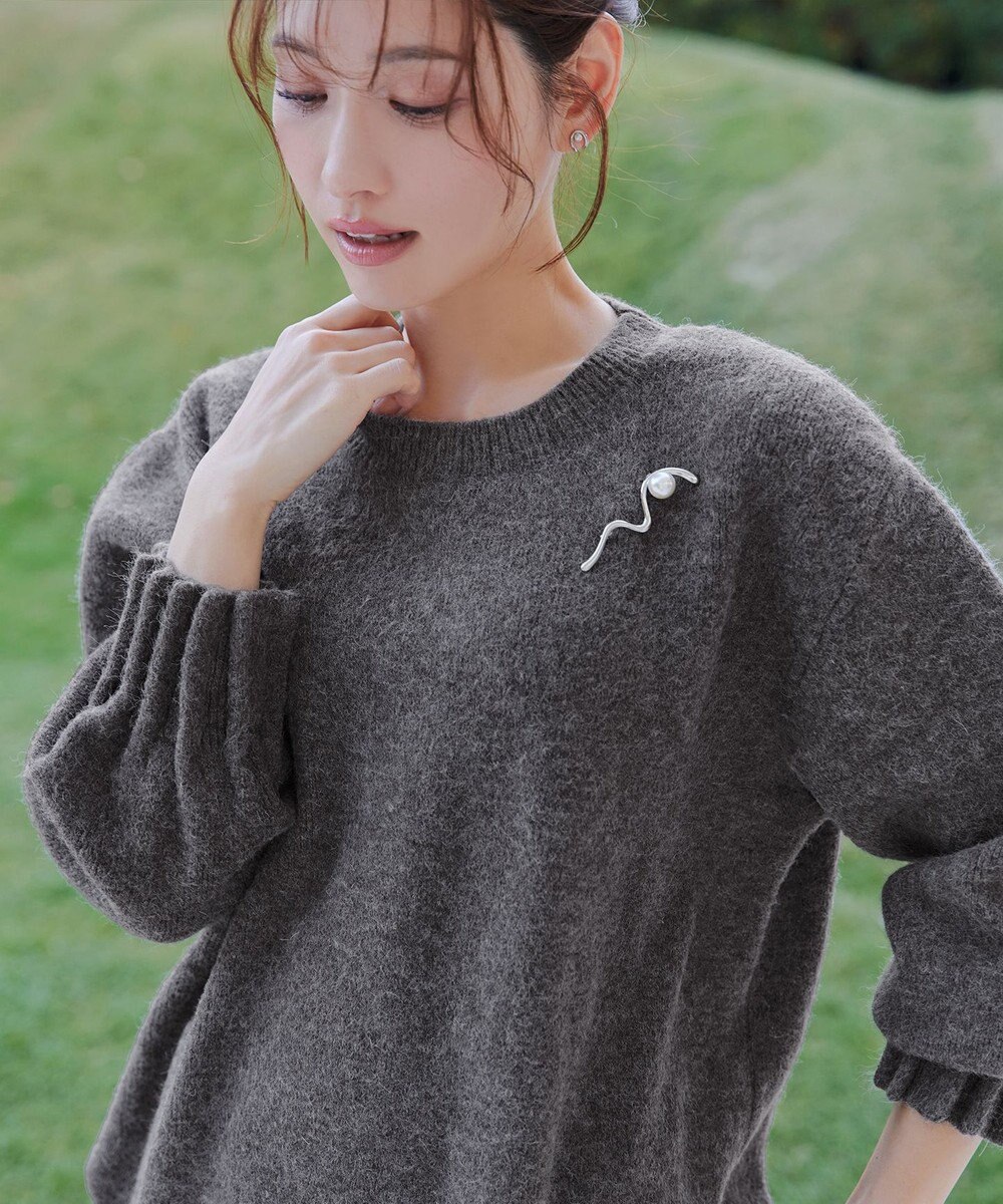 Tiaclasse 袖タックニットプルオーバー 