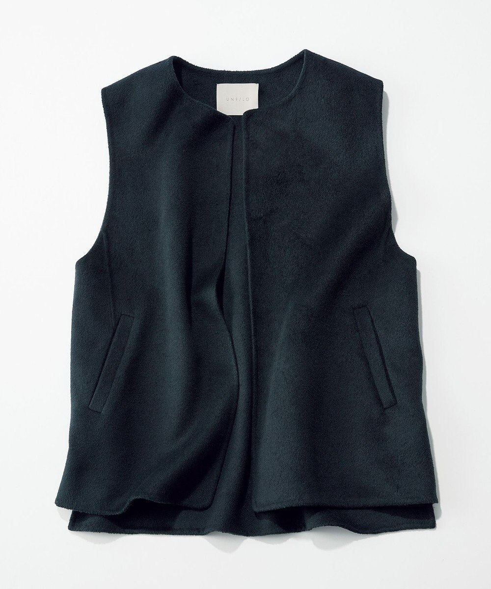 UNFILO 【撥水】ウール混リバー ジレ 