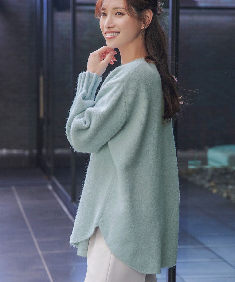 Tiaclasse 袖タックニットプルオーバー 