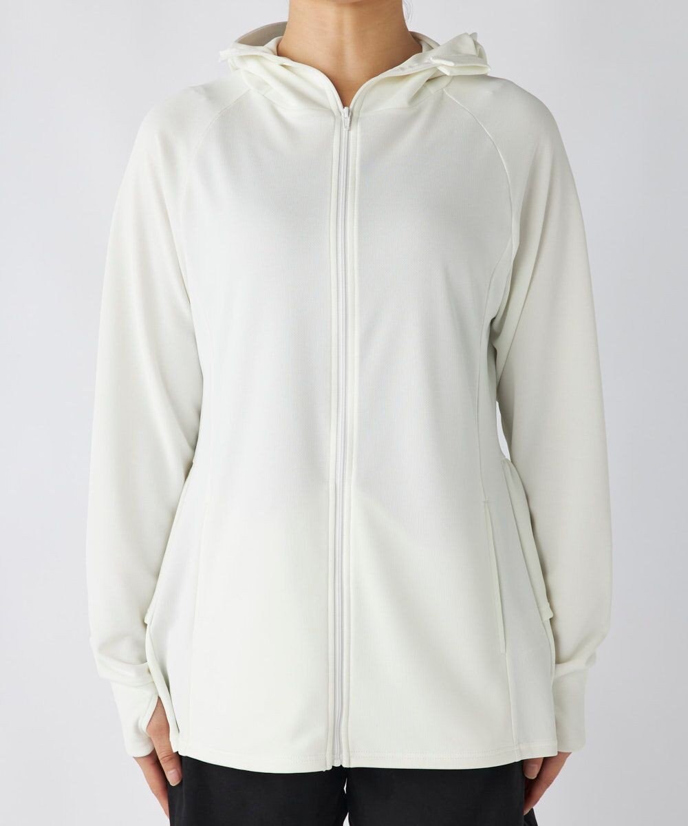 OP／FILA 【ocean pacific】フェイスガード付き バックフリル ラッシュガードパーカー 