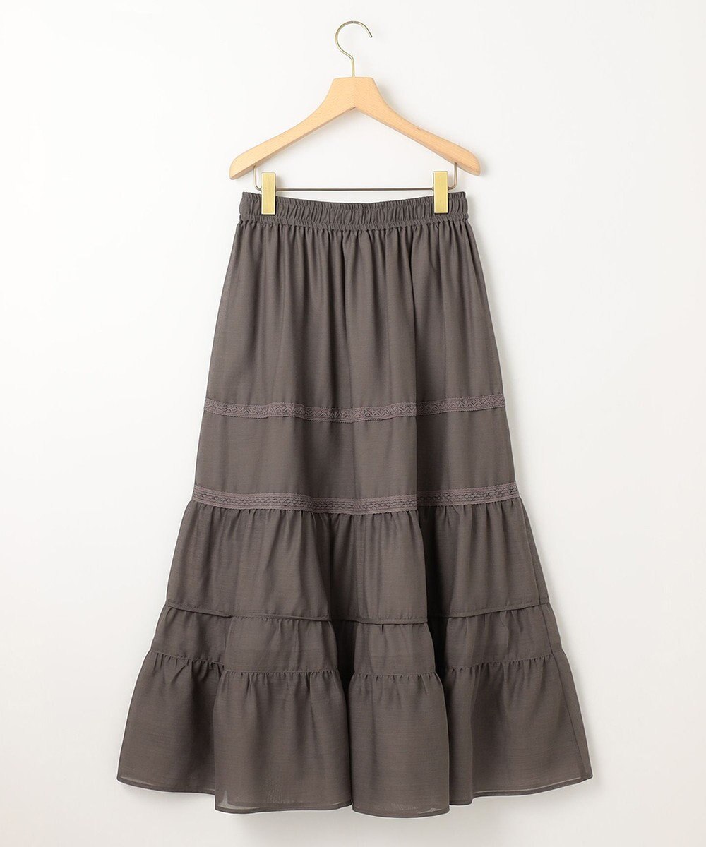 組曲 【洗える】レーシーボイル スカート 