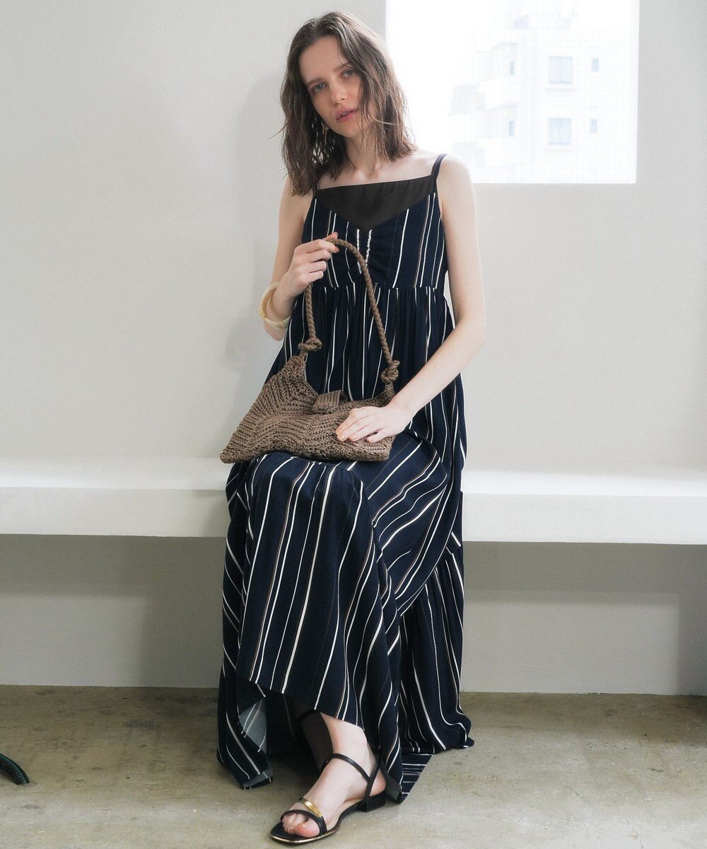 YECCA VECCA アートプリントキャミワンピース 