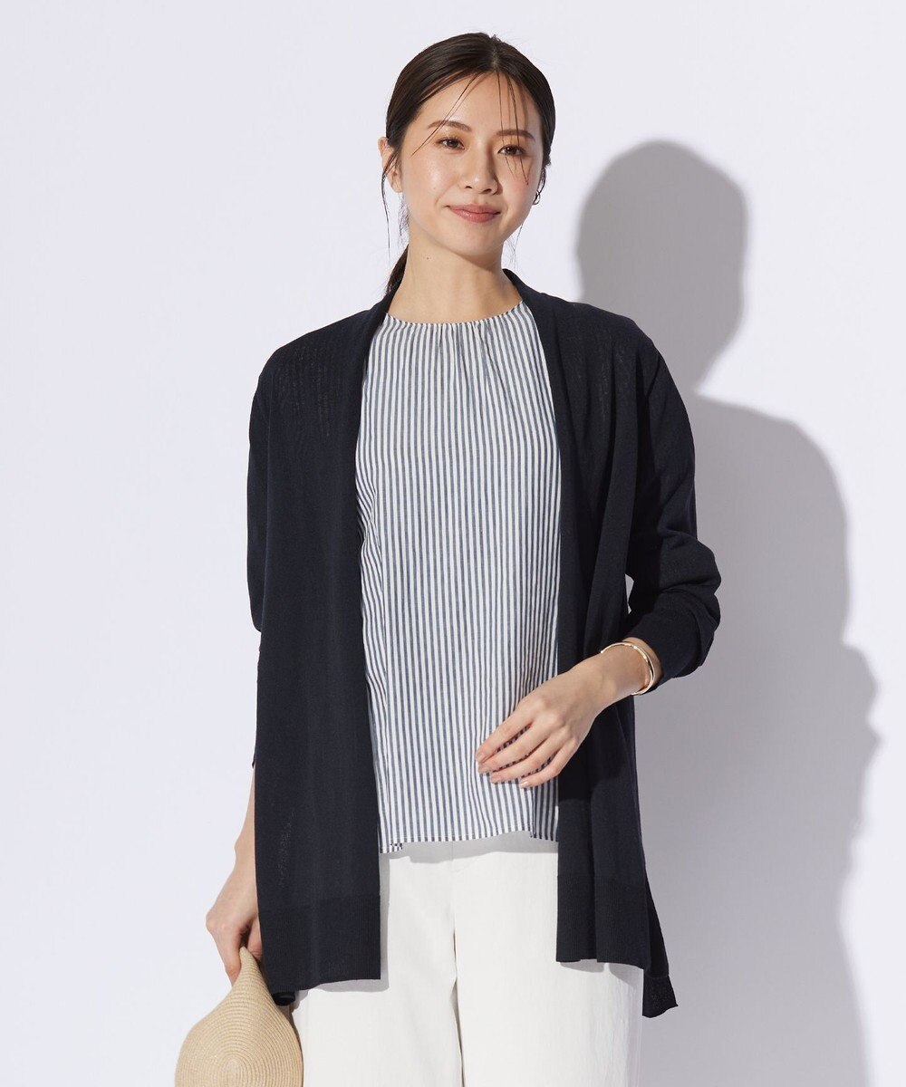 J.PRESS LADIES L 【洗える・UVケア】サマー カーディガン 