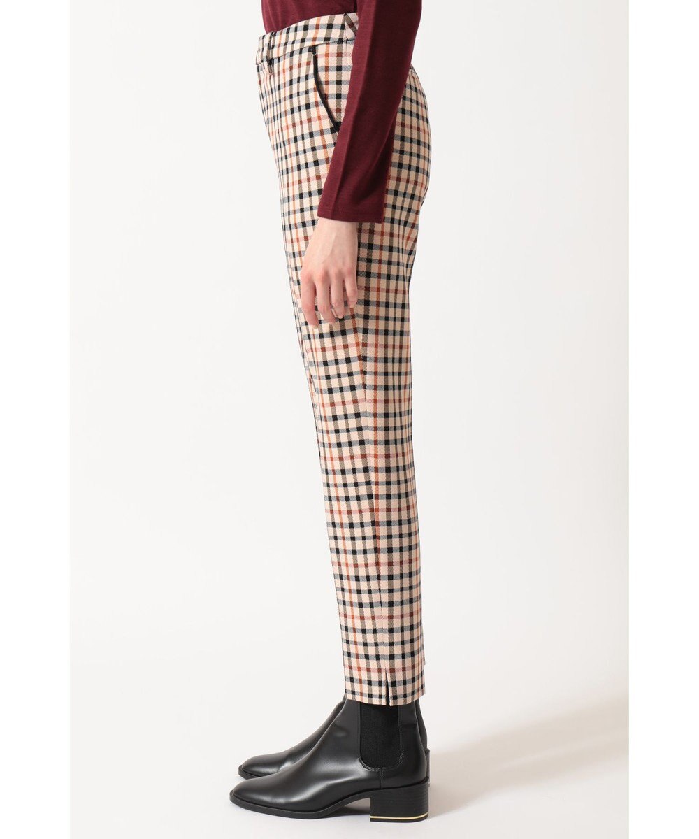 DAKS ツイル ハウスチェック スリムパンツ 