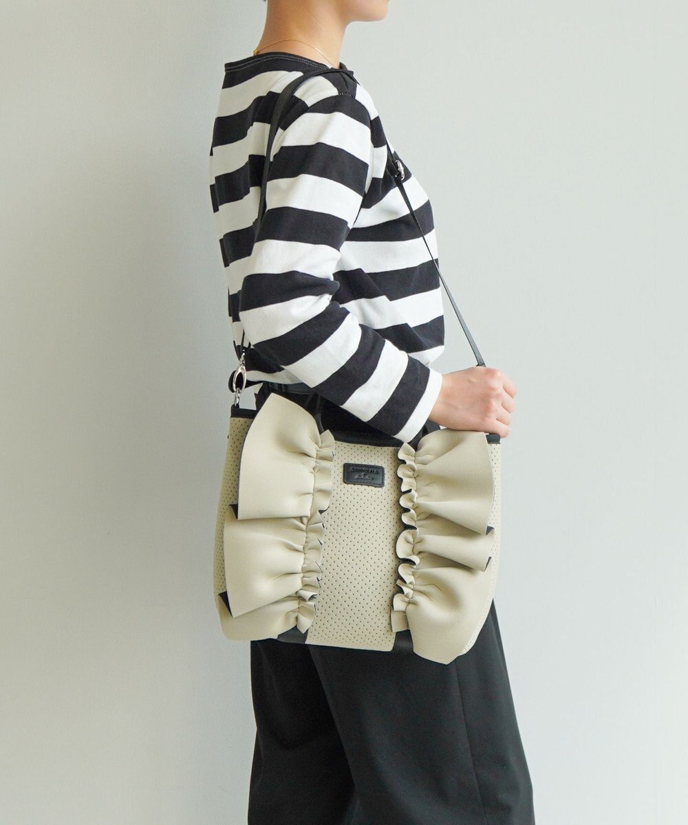ACE BAGS & LUGGAGE JEWELNA by Jewelna Rose フリルトートバッグ 16205 軽量 2WAY ショルダーバッグ リボン 