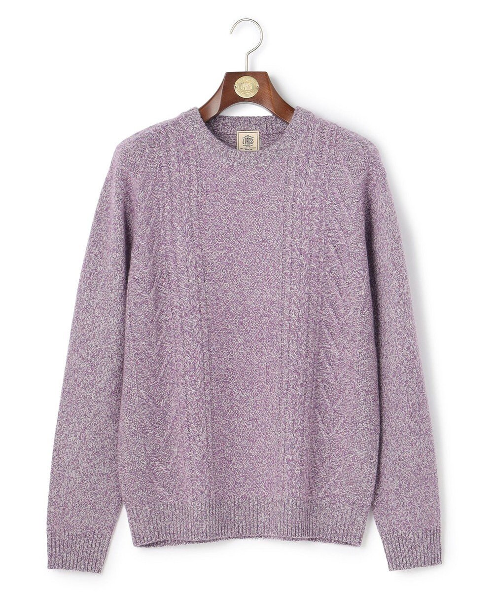 J.PRESS MEN ウール×カシミヤの上質素材【Cash Lamb's Wool】ケーブルクルーネック ニット_25年モデル 