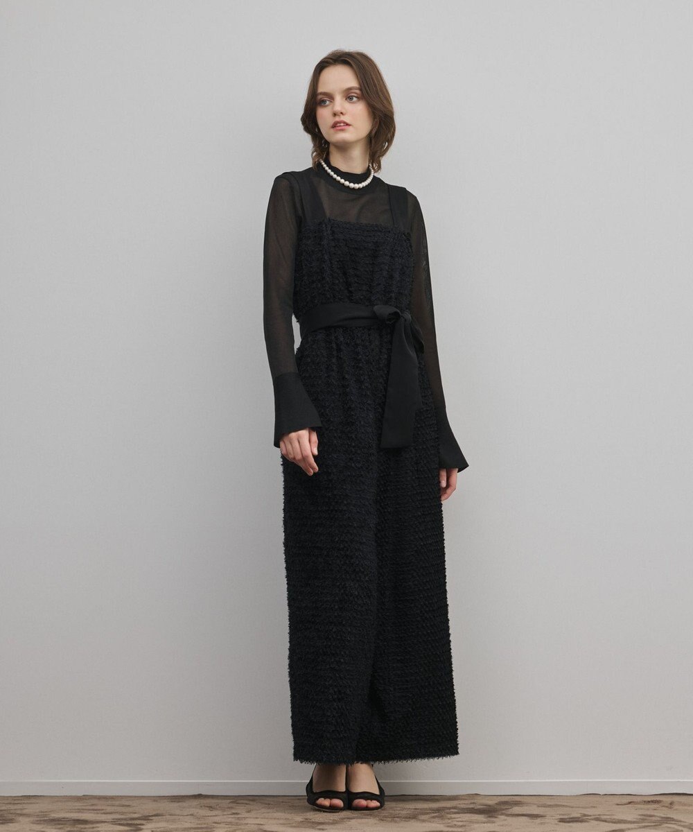 GRACE CONTINENTAL カットジャガードサロペット 