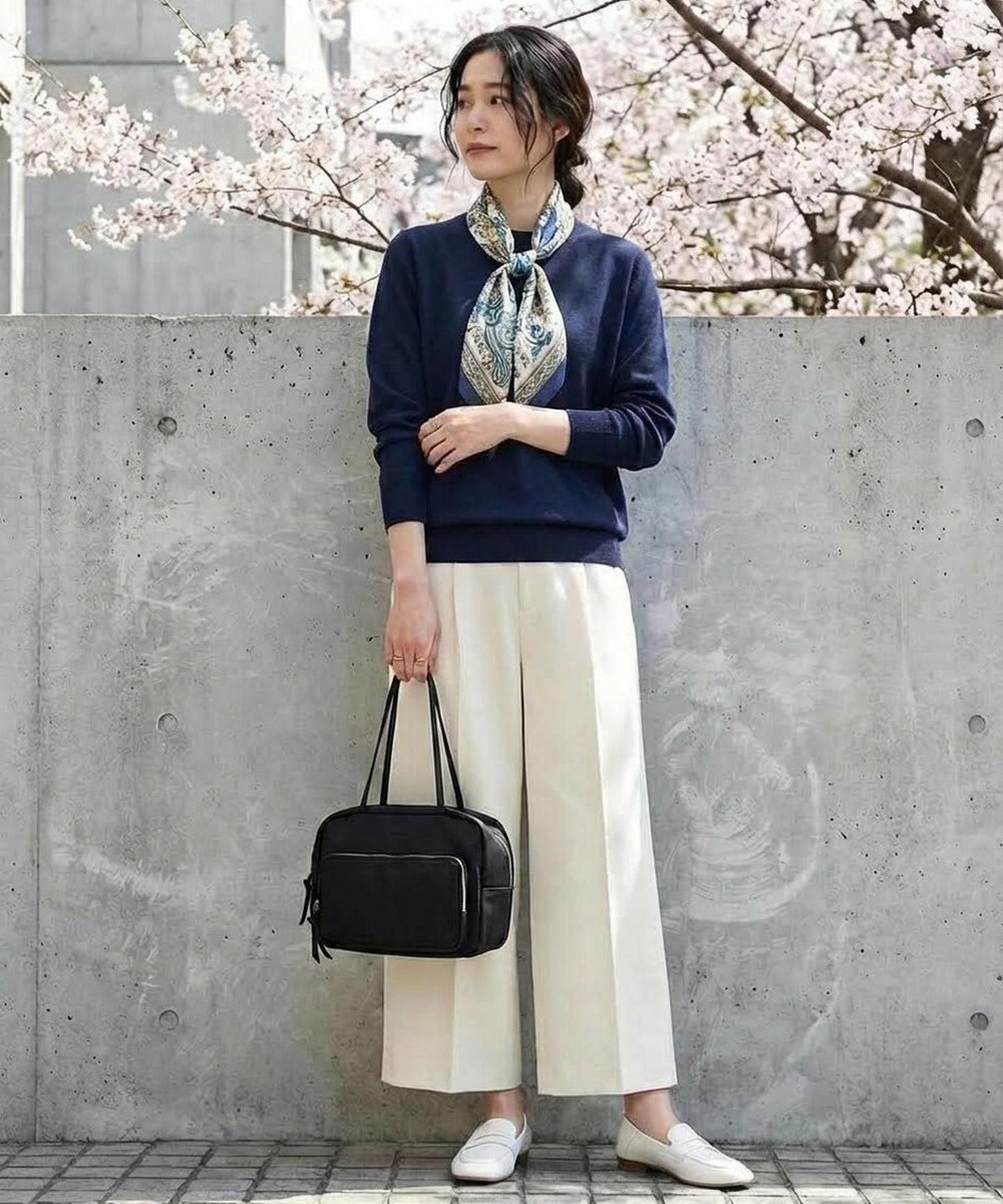 FOLNA RD ソフトレザーフロントポケットボストンバッグ 