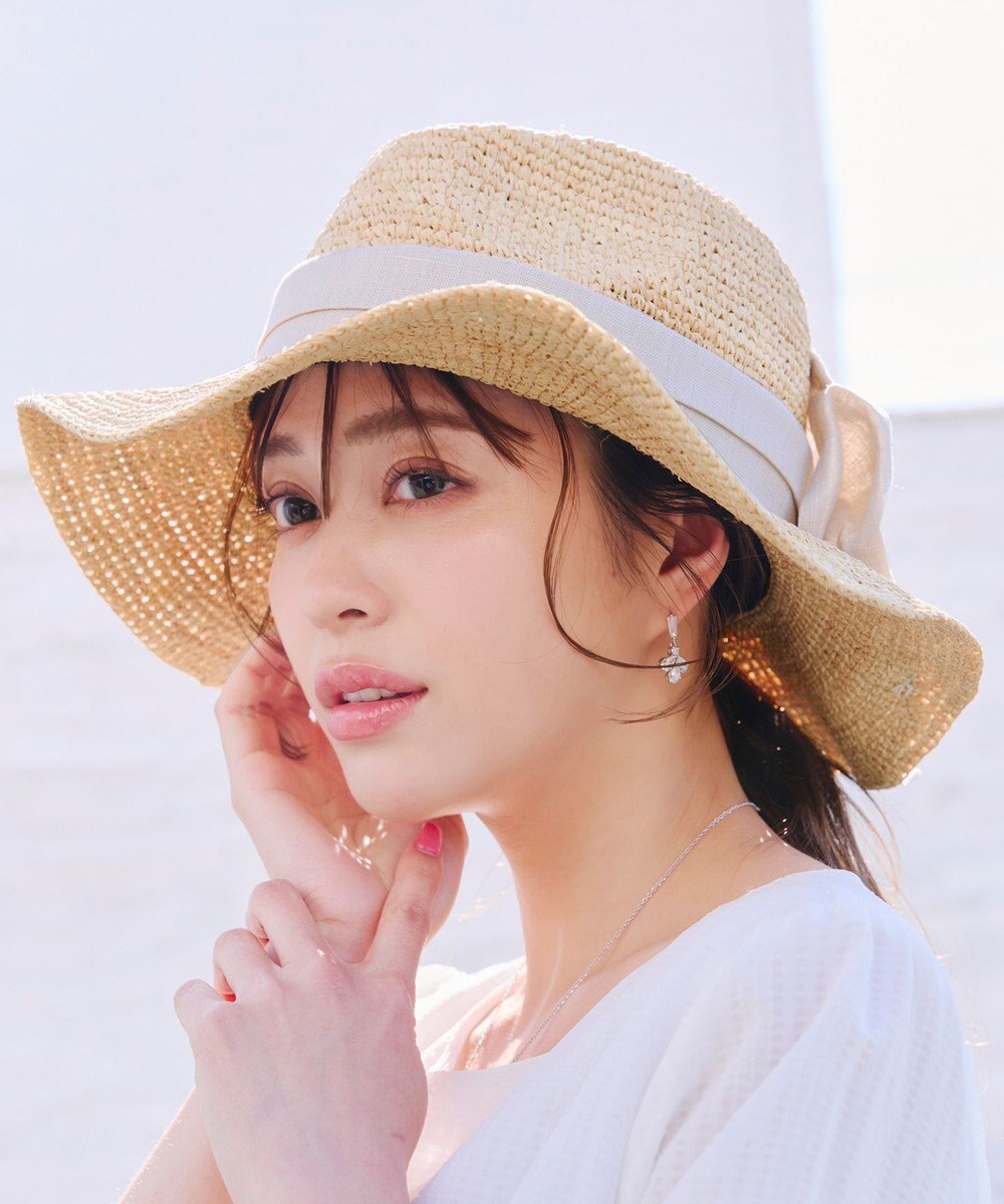 Tiaclasse  ツバ広リボンハット 